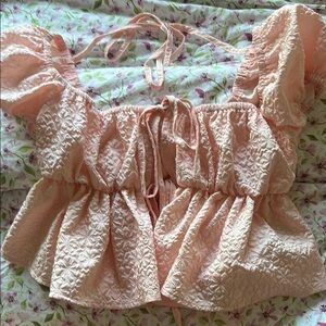 Peach Ruffle Women's Top
